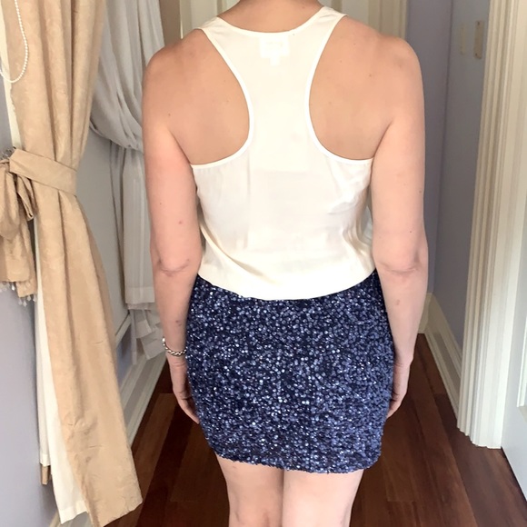 Parker silk mini dress with sequin skirt - Picture 3 of 3